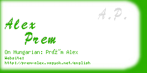 alex prem business card